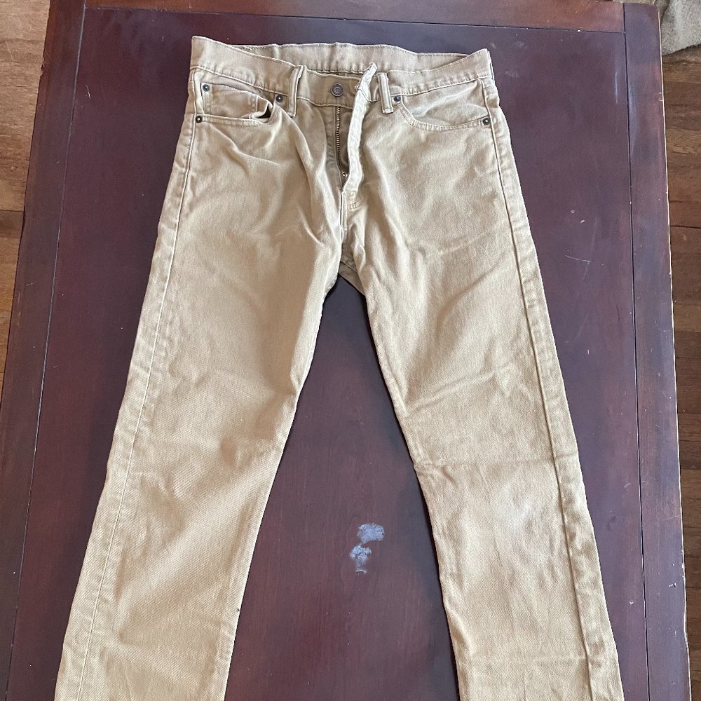 Levi's 513 khaki jeans 32x34
